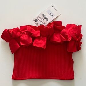 ZARA Floral Bandeau Top